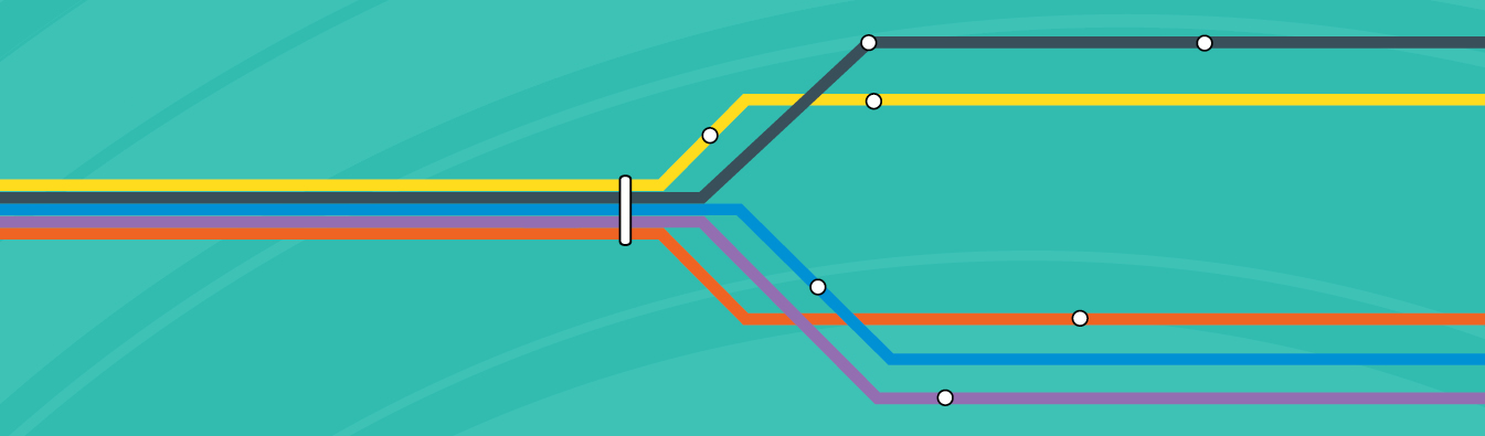 colourful train lines