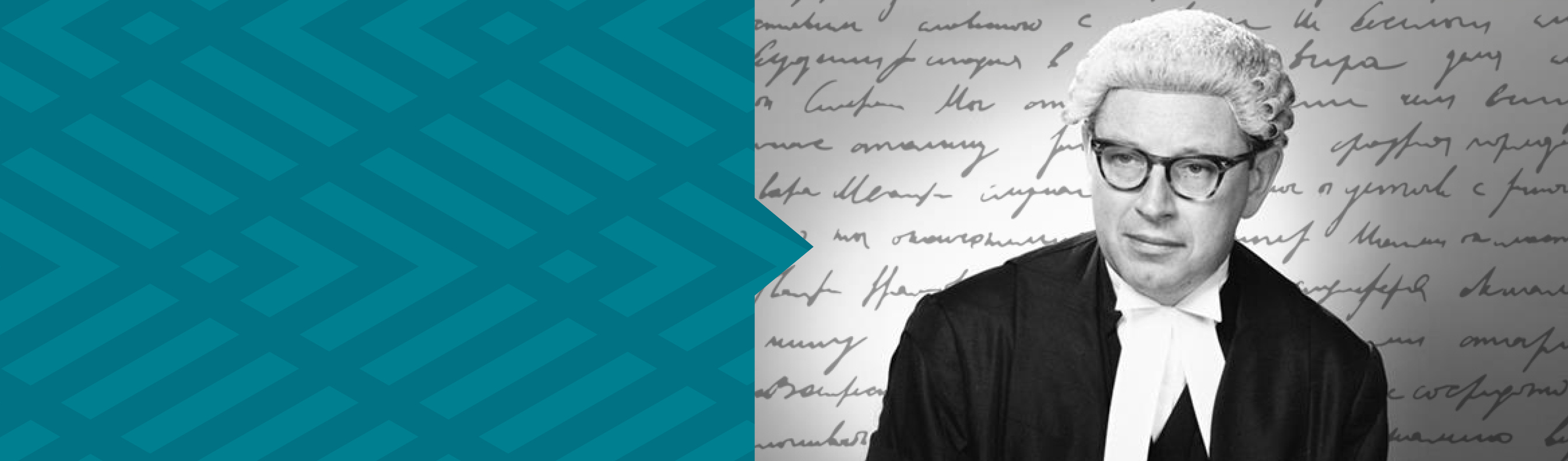 banner image with pattern and image of Sir Anthony Mason 