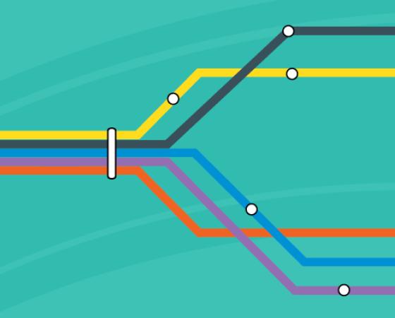 colourful train lines 